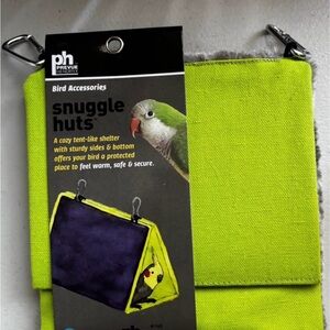 Prevue Hendryx Small Bird Accessories Hanging Snuggle Hut Grey & Green